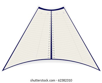 Abstract opened notebook. Vector illustration
