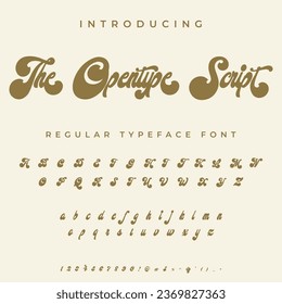 Abstract  the Opentype Script Retro Font