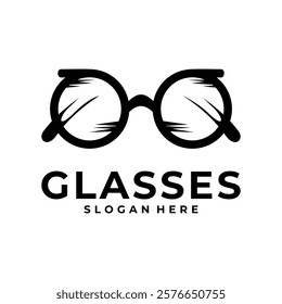 Abstract Optic glasses logo design vector. Glasses logo design template