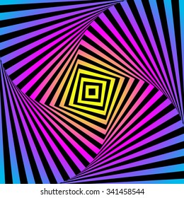 Abstract optic illusion - colorful background. Cmyk concept