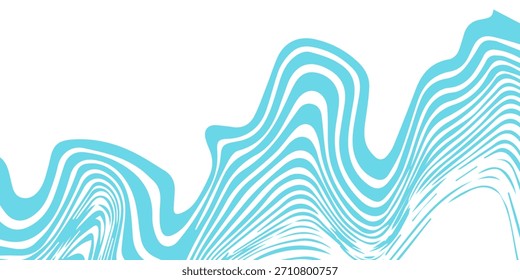 Abstrakte optische Kunst Aqua Wave. Hintergrunddesign für dynamische Fluidmuster.