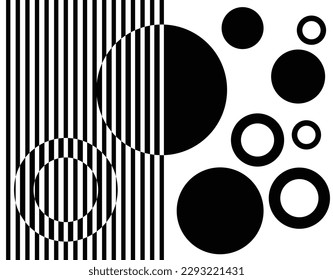 Abstrakte optische Kunst mit vielen Kreis gut für Hintergrund, Deckel, Tapete, Textilien, Wandkunst.