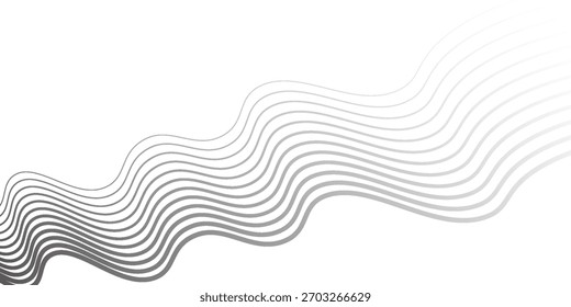 Fondo de onda de arte óptico abstracto Diseño moderno en blanco y negro