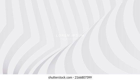 Abstract optical art. Abstract wavy background with line pattern. White and black striped pattern. Vector illustration