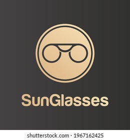 Abstract optical eyeglasses logo. Frame art Sunglasses, spectacles icon,vision sign vector illustration creative fashion design