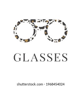 Abstract optical eyeglasses logo. Frame art Sunglasses, spectacles icon,vision sign vector illustration creative fashion design