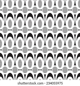 Abstract optical graphic black and white seamless background pattern design (vector illustration)
