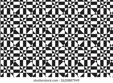 Abstract Optical Illusion Art Pattern with Geometric Squares