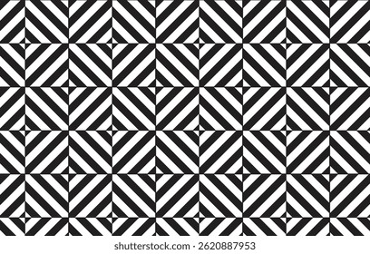 Padrão de arte de ilusão óptica abstrata com quadrados geométricos