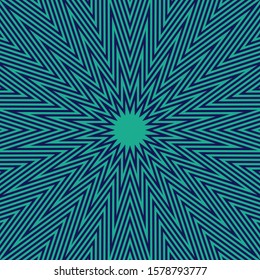 Abstract optical illusion background with a star. Vector.