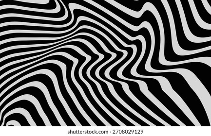 Linha listrada ondulada do fundo da ilusão óptica abstrata