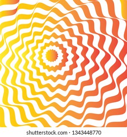 ABSTRACT OPTICAL ILLUSION WITH GRADIENT COLOR BACKGROUND VECTOR
