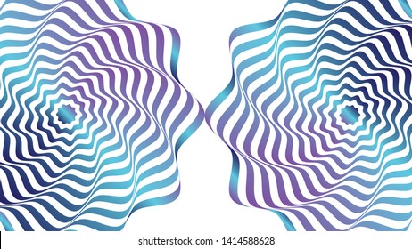 ABSTRACT OPTICAL ILLUSION WITH GRADIENT COLOR BACKGROUND TEMPLATE DESIGN VECTOR.GOOD FOR MODERN WALLPAPER ,COVER POSTER DESIGN