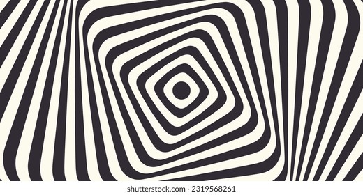 Abstract optical illusion line background. Vector illustration