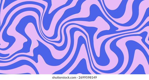 Abstract Optical Illusion Linear Background. Y2k Acid Geometric Op Art Pattern. Psychedelic Stripe Texture Vector Design.