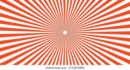 Ilusão óptica abstrata com listras laranja e branco irradiando criando um efeito hipnótico, tipo túnel.