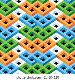 Abstract Optical Illusion Seamless Pattern for Hotel, Home, Club and Villa Design