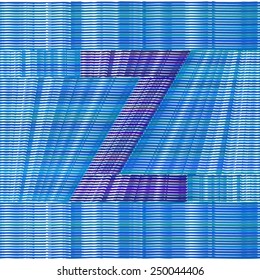 Abstract Optical Illusion Vector Font - Letter Z