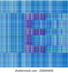 Abstract Optical Illusion Vector Font - Letter E