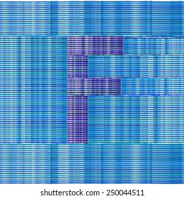 Abstract Optical Illusion Vector Font - Letter F