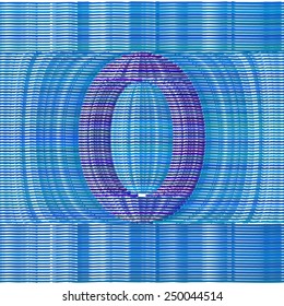 Abstract Optical Illusion Vector Font - Number 0