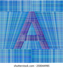 Abstract Optical Illusion Vector Font - Letter A