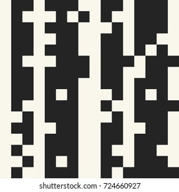 Abstract optical pixel motif. Seamless pattern.