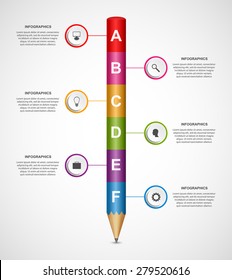 Abstract options infographics design template.