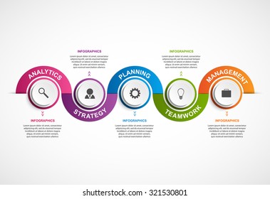 Abstract options infographics design template. Vector illustration. 