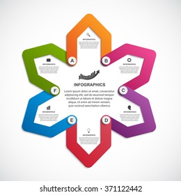 Abstract options infographics design template. Vector illustration. 