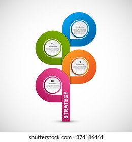 Abstract options infographics design template. Vector illustration.