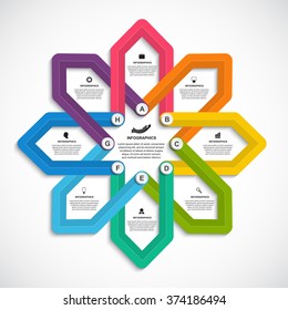 Abstract options infographics design template. Vector illustration. 