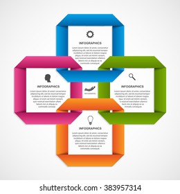 Abstract options infographics. Design template origami style options banner. Vector illustration. 