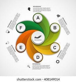Abstract options infographics design template. Vector illustration. 