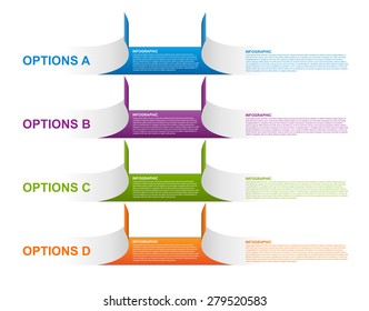 Abstract options infographics template.