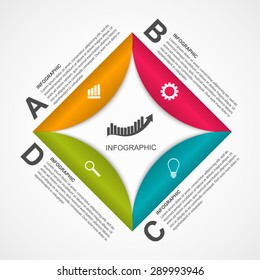 Abstract options infographics template.