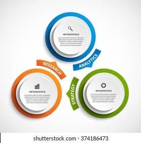 Abstract options infographics template.