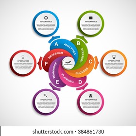 Abstract options infographics template.