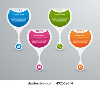 Abstract options infographics template.