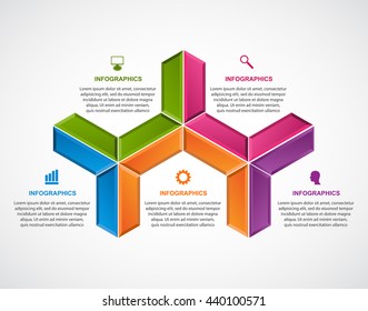 Abstract options infographics template