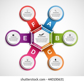 Abstract options infographics template