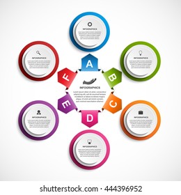 Abstract options infographics template.