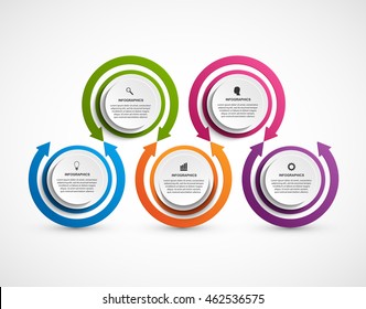 Abstract options infographics template.
