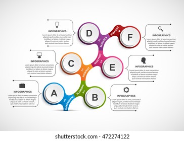 Abstract options infographics template.
