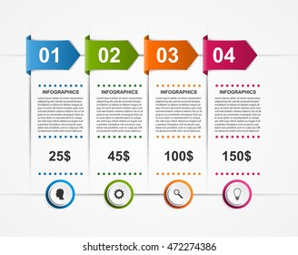 Abstract options infographics template.
