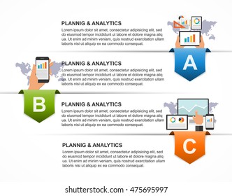 Abstract options infographics template.