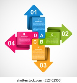 Abstract options infographics template with arrows