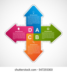 Abstract options infographics template with arrows.