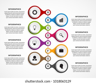 Abstract options infographics template. Infographics for business presentations or information banner.
