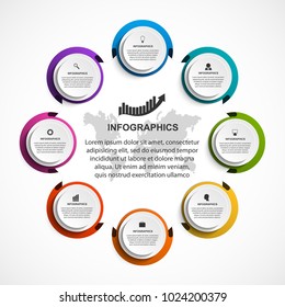 Abstract options infographics template. Infographics for business presentations or information banner.